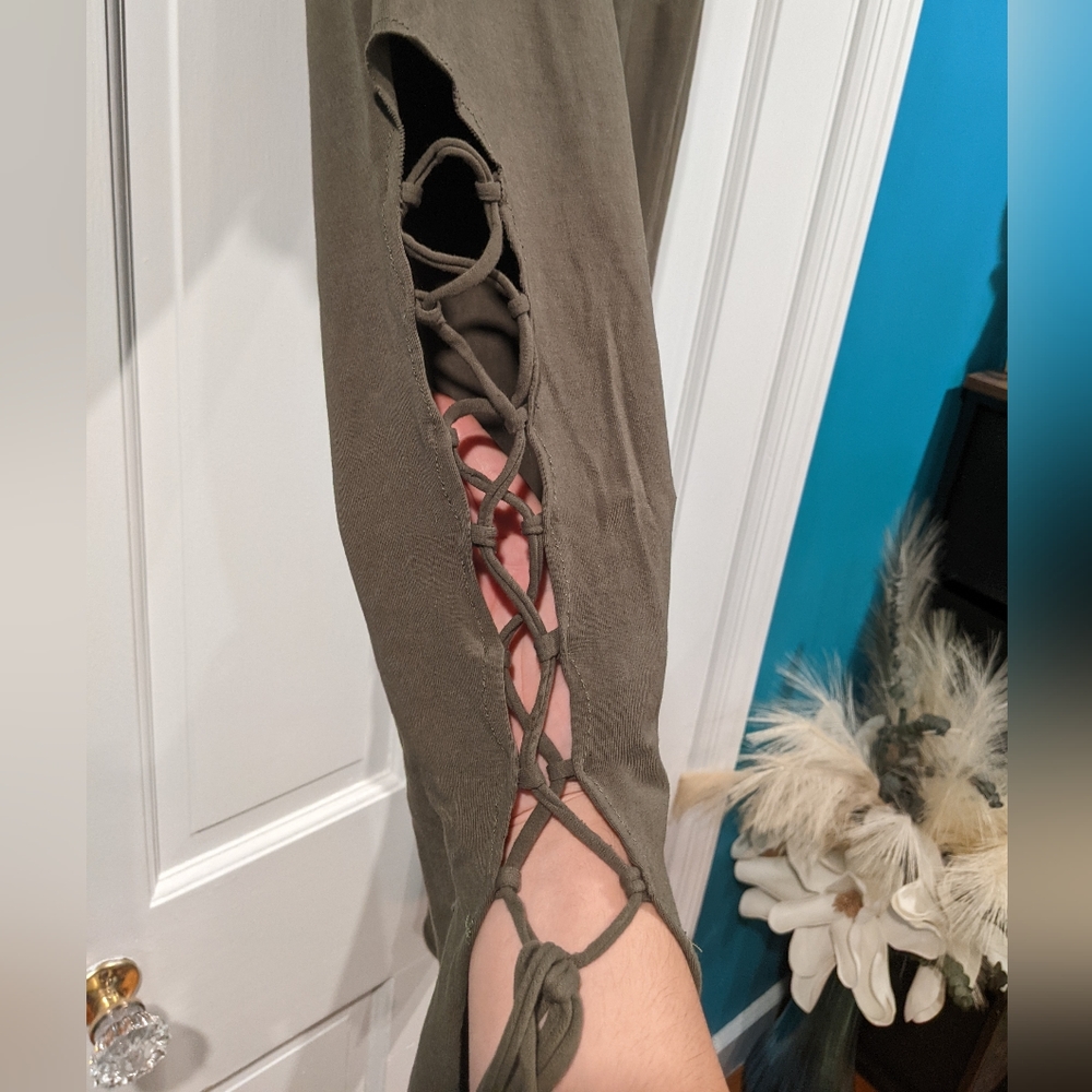 Earthbound Lace Up Bellbottoms - Picture 3 of 4